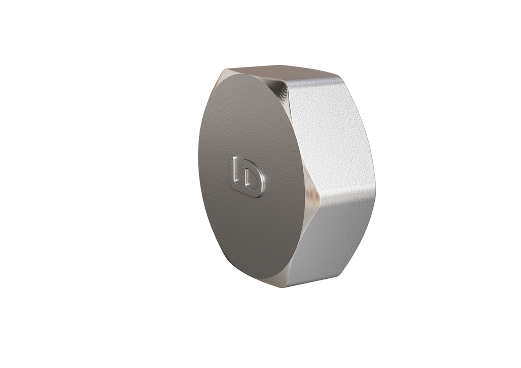 Заглушка LD Pride DN15 (1/2") ВР латунь никель