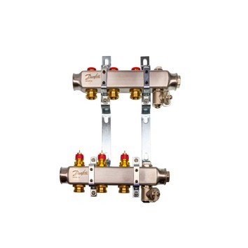 Комплект коллекторов Danfoss SSM-3 с кронштейнами для 3 контуров
