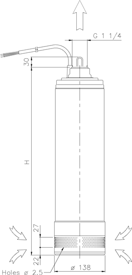Насос Ebara IDROGO M40/15 A 20MT H07RN-F